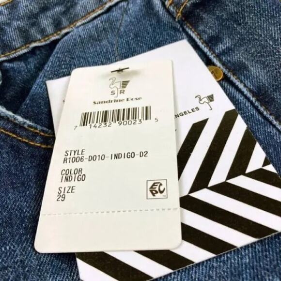 NWT Free People’s Sandrine Rose Jeans Women’s Size 24 Button Front Premium - Picture 7 of 8